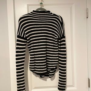 Black and White Striped Express Sweater!
